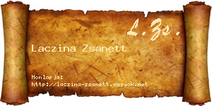 Laczina Zsanett névjegykártya